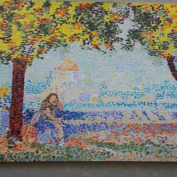 VIEW OF SANTA MARIA DEGLI ANGELI BY HENRI CROSS ACRYLIC...